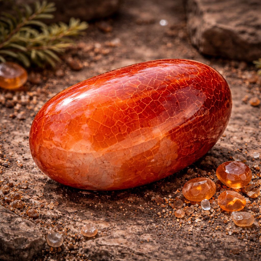 Agate Rouge Craquelée (Traitée) – Énergie & Stimulation